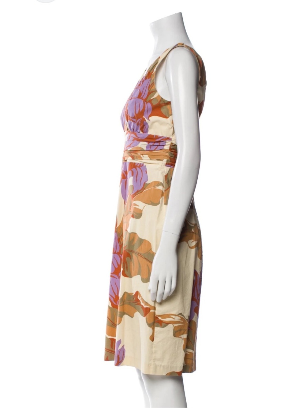 Nicole Miller Floral Print Knee-Length Dress size 4 Sleeveless Floral V-Neck - Picture 2 of 9